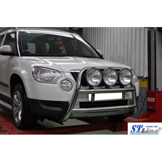 Кенгурятник WT018 (нерж.) для Skoda Yeti 2010-2024 рр