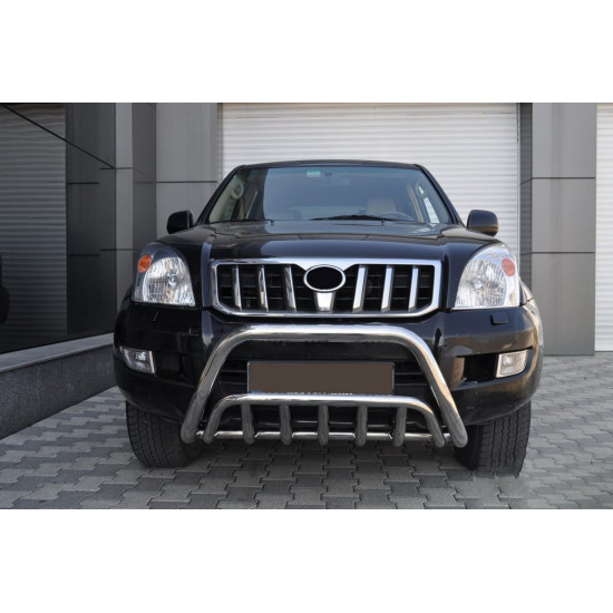 Кенгурятник низький WT002 (нерж) для Toyota Land Cruiser Prado 120