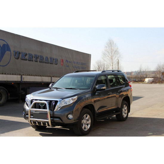 Кенгурятник QT007 (нерж) для Toyota Land Cruiser Prado 150