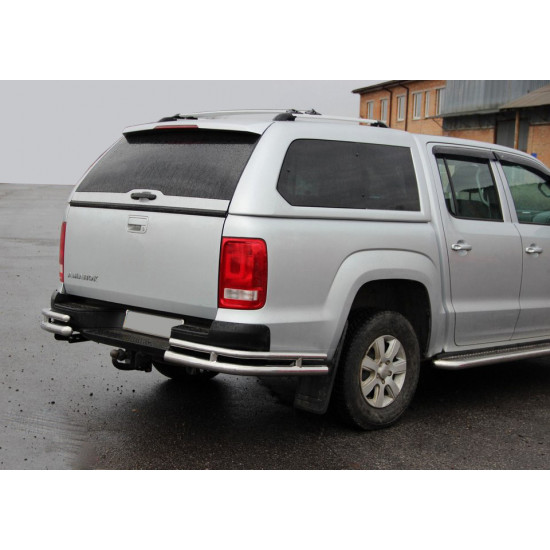 Задні куточки AK003-Double (2 шт., нерж) для Volkswagen Amarok 2010-2022 рр