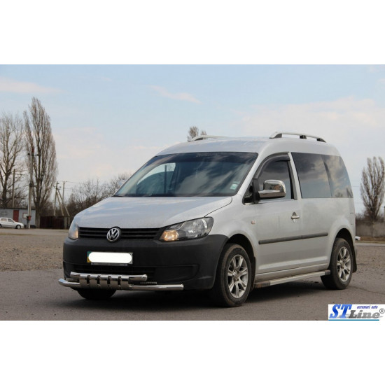 Передній вус Shark ST015 (нерж) для Volkswagen Caddy 2010-2015рр