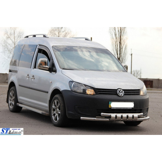 Передній вус Shark ST015 (нерж) для Volkswagen Caddy 2010-2015рр