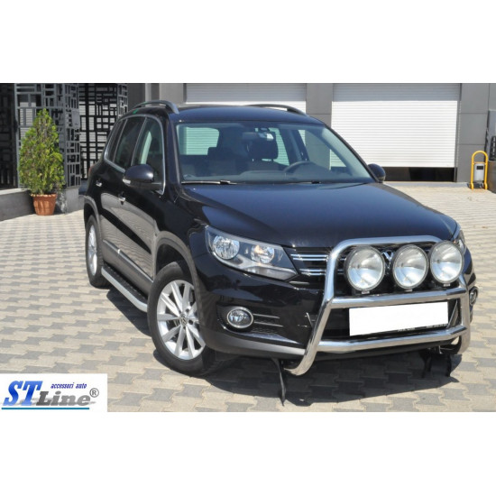 Кенгурятник WT018 (нерж) для Volkswagen Tiguan 2007-2016 рр