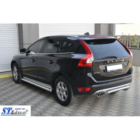 Бічні труби BB004 (2 шт, нерж) для Volvo XC60 2009-2017 років