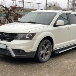 Бокові пороги Maya V1 (2 шт., алюміній) для Dodge Journey 2008-2024 рр