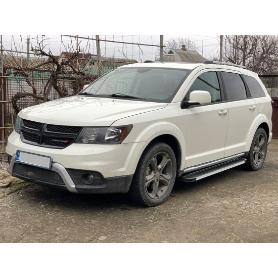 Бокові пороги Maya V1 (2 шт., алюміній) для Dodge Journey 2008-2024 рр