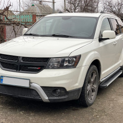 Бокові пороги Maya V1 (2 шт., алюміній) для Dodge Journey 2008-2024 рр