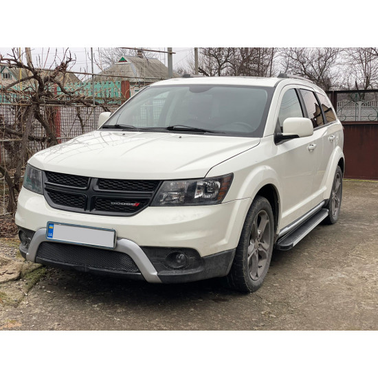 Бокові пороги Maya V1 (2 шт., алюміній) для Dodge Journey 2008-2024 рр