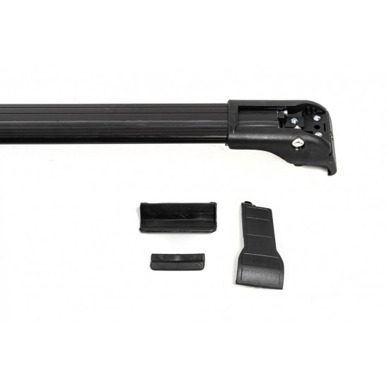 Поперечний багажник WingBar V2 (2шт, алюміній) Чорні для BMW X1 E-84 2009-2015рр