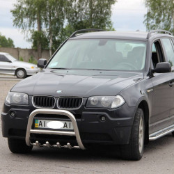 Кенгурятник (нерж.) 60 мм для BMW X3 E-83 2003-2010 рр