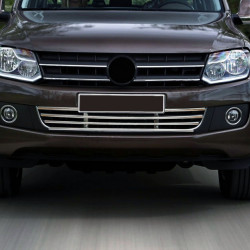 Решітка в бампер (нерж) для Volkswagen Amarok 2010-2022 рр