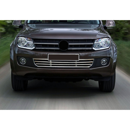 Решітка в бампер (нерж) для Volkswagen Amarok 2010-2022 рр