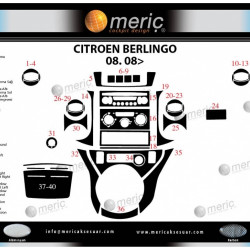 Накладки на панель Алюміній для Citroen Berlingo 2008-2018 рр