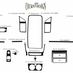 Накладки на панель (2006-2014) Карбон для Citroen Jumper 2007-2024 та 2014-2024 рр