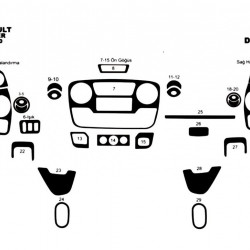 Накладки на панель (велика комплектація) Дерево для Nissan NV400 2010-2024 рр