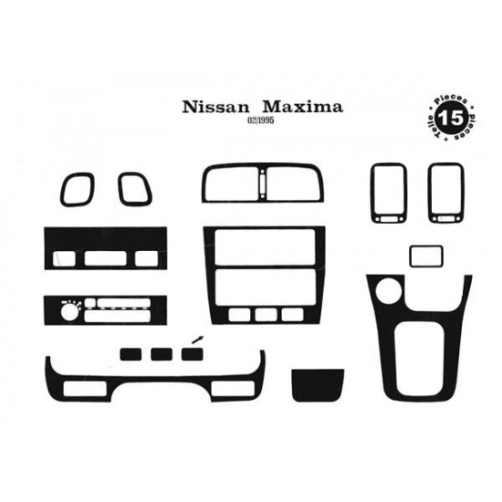 Накладки на панель Дерево для Nissan Maxima 1995-2000 рр