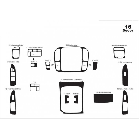 Накладки на панель Дерево для Toyota Land Cruiser 100