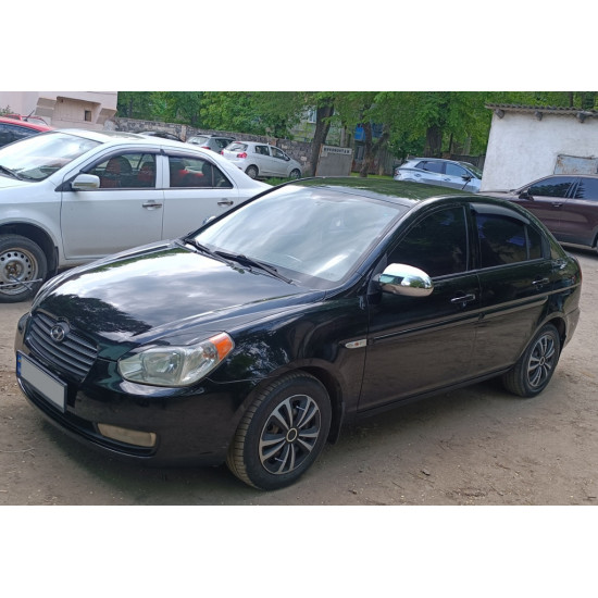 Накладки на дзеркала (2 шт., пласт) Carmos для Hyundai Accent 2006-2010 рр