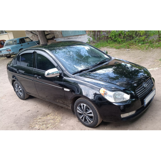 Накладки на дзеркала (2 шт., пласт) Carmos для Hyundai Accent 2006-2010 рр