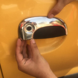Накладки на ручки (нерж.) Дві передніх -2024 одна зсувний для Renault Kangoo 1998-2008 рр