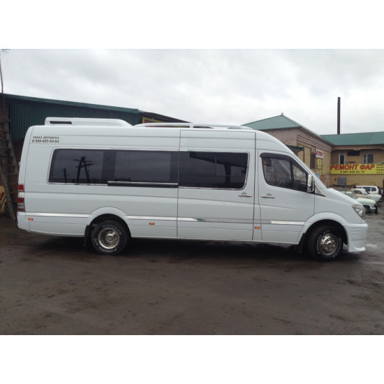 Молдинги на двері (нерж.) Довга база. Carmos - Турецька сталь для Mercedes Sprinter W906 2006-2018 рр