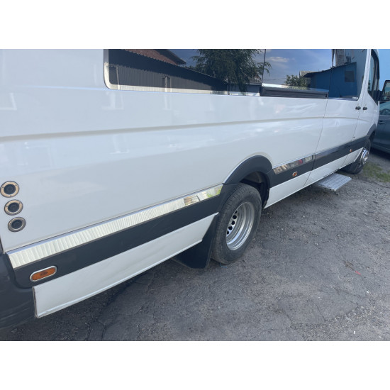 Молдинги на двері (нерж.) Довга база. Carmos - Турецька сталь для Mercedes Sprinter W906 2006-2018 рр