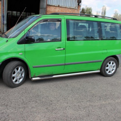 Бічні труби (2 шт., нерж.) d70 для Mercedes Vito W638 1996-2003 років