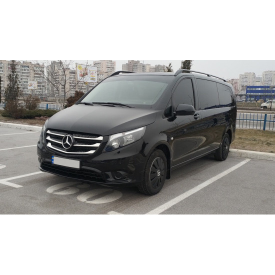 Накладки на решітку 2014-2020 (5 шт, нерж) Carmos - Турецька сталь для Mercedes Vito / V-class W447 рр