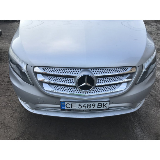 Накладки на решітку 2014-2020 (5 шт, нерж) Carmos - Турецька сталь для Mercedes Vito / V-class W447 рр