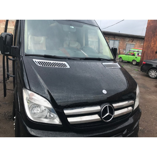 Накладки на решітку (2006-2013, нерж) OmsaLine - Італійська нержавейка для Mercedes Sprinter W906 рр