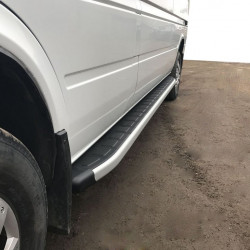 Бокові пороги Fullmond (2 шт, алюм) Середня база для Mercedes Sprinter W901-905 1995-2006 рр