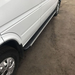 Бокові пороги Maya (2 шт., алюміній) Довга база для Mercedes Sprinter W901-905 1995-2006 рр