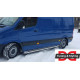 Бокові пороги Premium (2 шт., нерж.) d60, Long/ExtraLong для Mercedes Sprinter W906 2006-2018 рр