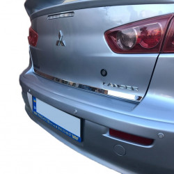 Накладка кромки багажника (нерж) OmsaLine - Італійська нержавійка для Mitsubishi Lancer X 2008-2024 рр