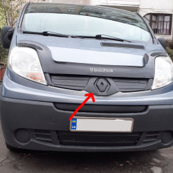 Зимова верхня накладка на решітку 2001-2007, Глянцева для Renault Trafic рр