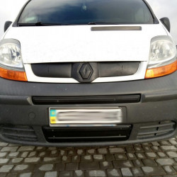 Зимова нижня накладка на решітку (під номером) 2001-2007, Матова для Renault Trafic рр