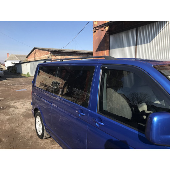 Рейлінги Чорні Довга база, Пластикові ніжки для Volkswagen T5 Transporter 2003-2010 рр