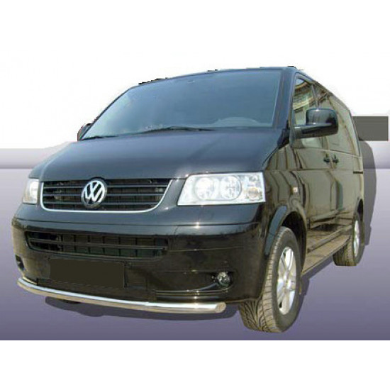 Нижня одинарна губа (нерж) 60мм для Volkswagen T5 Multivan 2003-2010 рр