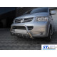 Кенгурятник WT003 (нерж) 60мм, з написом для Volkswagen T5 Caravelle 2004-2010 рр