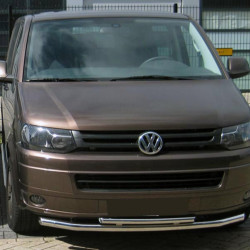 Нижня подвійна губа 60/48мм (нерж) 60 на 42 мм для Volkswagen T5 2010-2015 рр