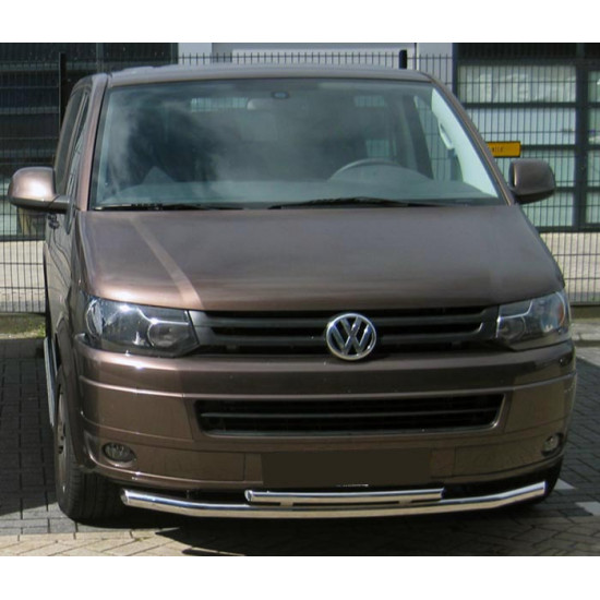 Нижня подвійна губа 60/48мм (нерж) 51 на 42 мм для Volkswagen T5 2010-2015 рр