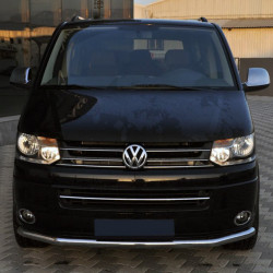 Нижня одинарна губа (нерж) 60 мм для Volkswagen T5 2010-2015 рр