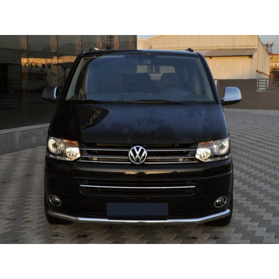 Нижня одинарна губа (нерж) 60 мм для Volkswagen T5 2010-2015 рр