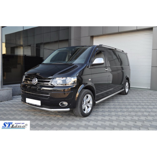 Нижня одинарна губа (нерж) 60 мм для Volkswagen T5 2010-2015 рр