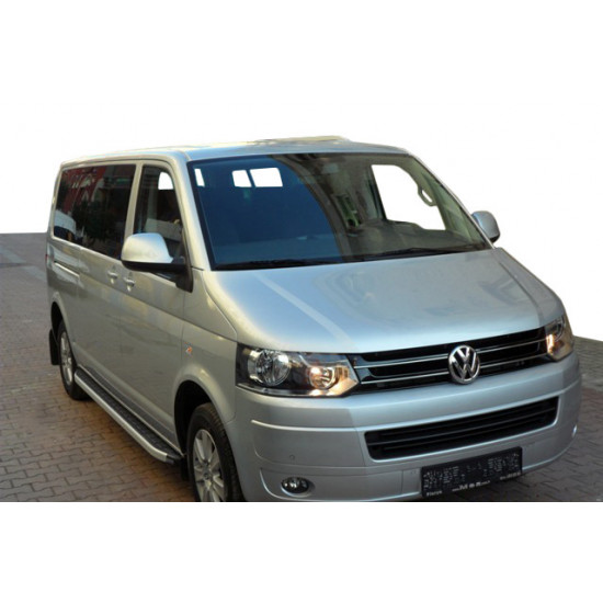 Бокові пороги Fullmond (2 шт., алюм) Коротка база для Volkswagen T5 2010-2015 рр