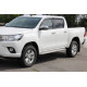 Бокові пороги KB001 (нерж) 42 мм для Toyota Hilux 2015-2024 рр