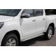 Бокові пороги KB001 (нерж) 60 мм для Toyota Hilux 2015-2024 рр