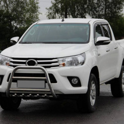 Передній захист QT008 (нерж) для Toyota Hilux 2015-2024 рр