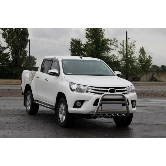 Передній захист QT008 (нерж) для Toyota Hilux 2015-2024 рр