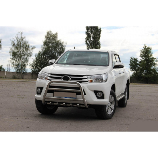 Передній захист WT010 (нерж) для Toyota Hilux 2015-2024 рр